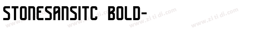 stonesansitc bold字体转换